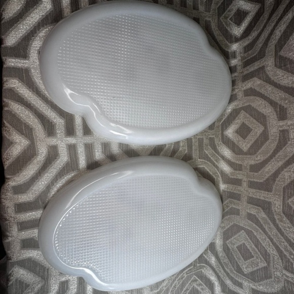 Vintage Blossom Federal Patio FEDERAL Milk Glass Snack Sets Riverdale 2 - Picture 7 of 8